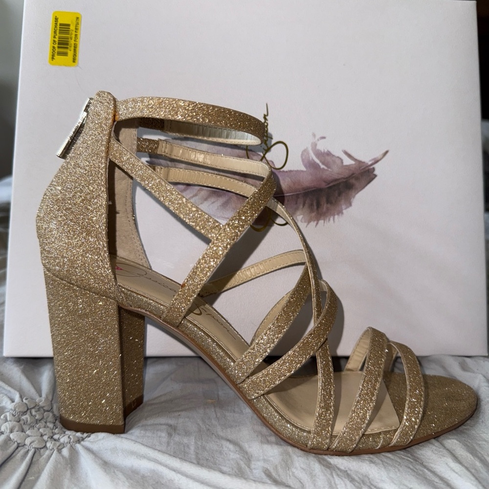 Jessica Simpson Stassey Women's Champagne / Gold Micro Flash
